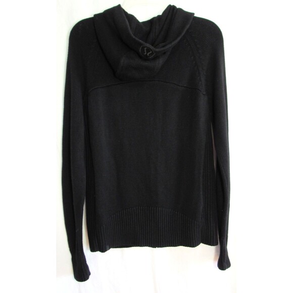 Lululemon Black Full Zip Hooded Cashmere Blend Sweater Jacket Size Small EUC - Picture 2 of 8
